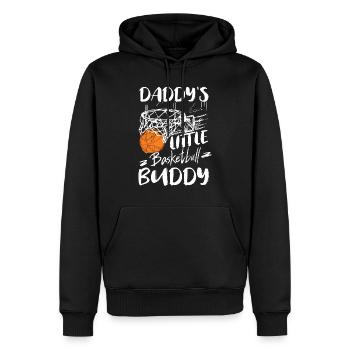 Daddy's little Basketball Buddy Basketball Korb - Männer Premium Bio Hoodie - Schwarz - Vorne - Nico (187cm)