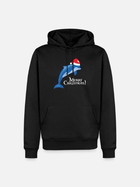 dolphin - Men’s Premium Organic Hoodie - black