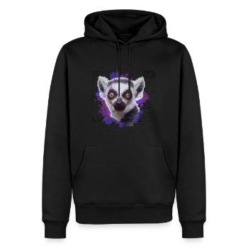 maki - Sweat à capuche Premium bio Homme - noir - Devant - Nico (187cm)