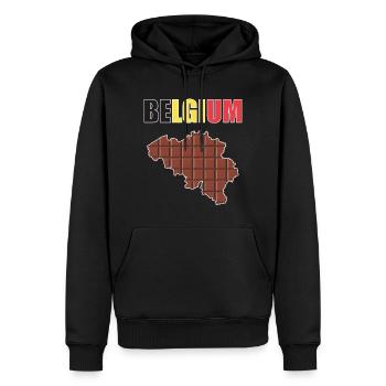 belgien - Männer Premium Bio Hoodie - Schwarz - Vorne - Nico (187cm)