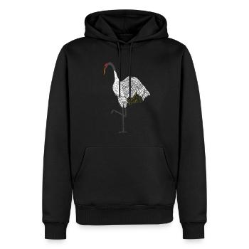 Dearadh Bronntanais Ainmhithe Corónach Dearg - Men’s Premium Organic Hoodie - black - Front - Nico (187cm)