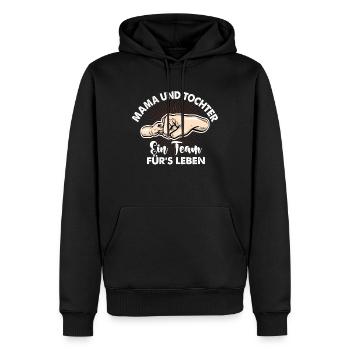 Mutter Tochter T-Shirt - Männer Premium Bio Hoodie - Schwarz - Vorne - Nico (187cm)