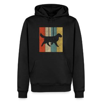 Golden Retriever chiens cadeaux chien caresses - Sweat à capuche Premium bio Homme - noir - Devant - Nico (187cm)