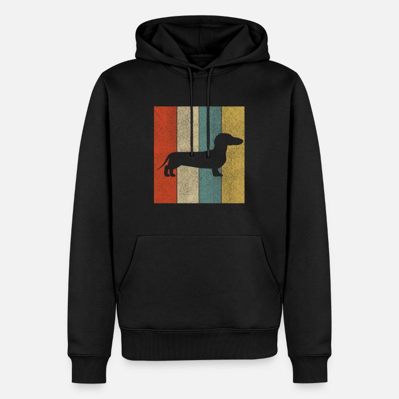 Blaireau Teckel Teckel cadeau chien - Sweat à capuche Premium bio Homme - noir