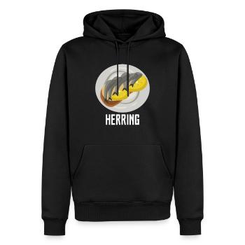 Poisson de hareng - Sweat à capuche Premium bio Homme - noir - Devant - Nico (187cm)