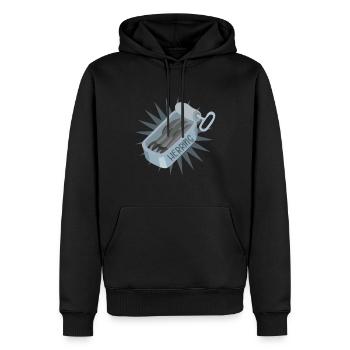 Sardines de hareng - Sweat à capuche Premium bio Homme - noir - Devant - Nico (187cm)