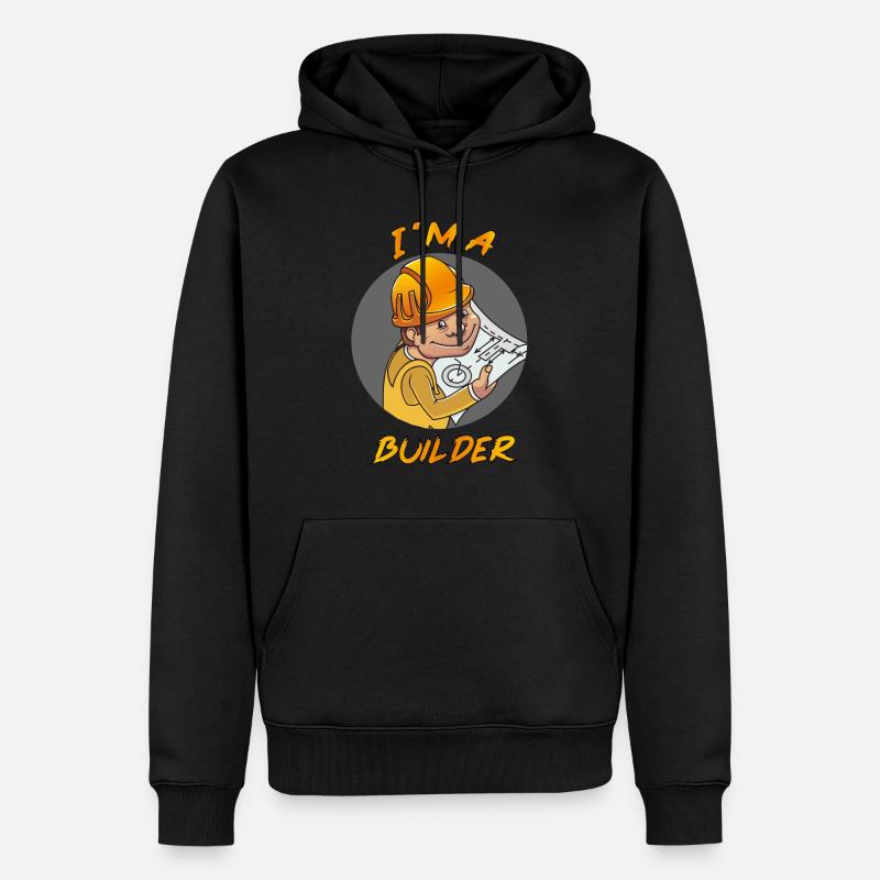 Builder - Männer Premium Bio Hoodie - Schwarz