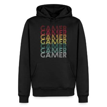 Gamer Gamer Gamer - Männer Premium Bio Hoodie - Schwarz - Vorne - Nico (187cm)