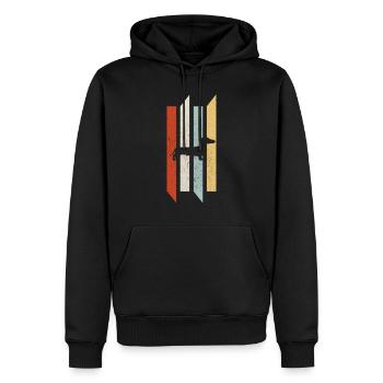 Chien de blaireau chien cadeau chien caresses - Sweat à capuche Premium bio Homme - noir - Devant - Nico (187cm)