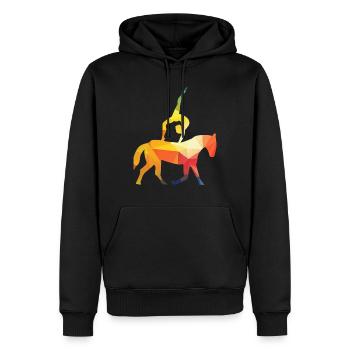 Gymnastique Vaulting Equestre - Sweat à capuche Premium bio Homme - noir - Devant - Nico (187cm)