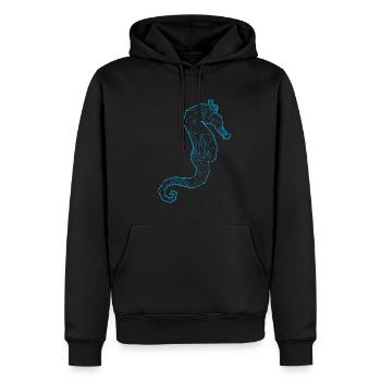 Seepferdchen Ozean Fisch Geschenk - Männer Premium Bio Hoodie - Schwarz - Vorne - Nico (187cm)