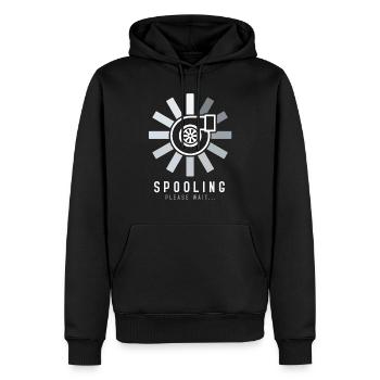 Turbo Boost Spooling - Männer Premium Bio Hoodie - Schwarz - Vorne - Nico (187cm)