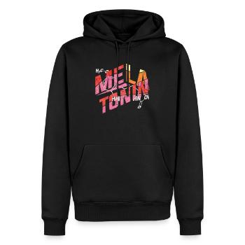 mélatonine formule - Sweat à capuche Premium bio Homme - noir - Devant - Nico (187cm)