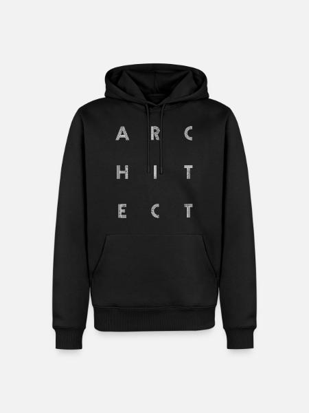 architecte - Sweat à capuche Premium bio Homme - noir