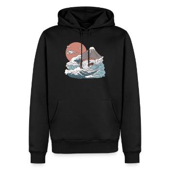 Anime Sushi Hai Haifisch Monster Japan Geschenk - Männer Premium Bio Hoodie - Schwarz - Vorne - Nico (187cm)