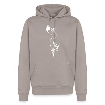 fuchs - Männer Premium Bio Hoodie - Taupe - Vorne - Nico (187cm)