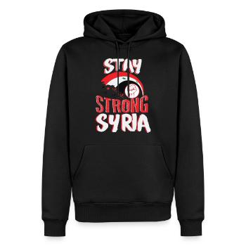 Syria Syrien Nahost Geschenk Syrisch Land Nation - Männer Premium Bio Hoodie - Schwarz - Vorne - Nico (187cm)