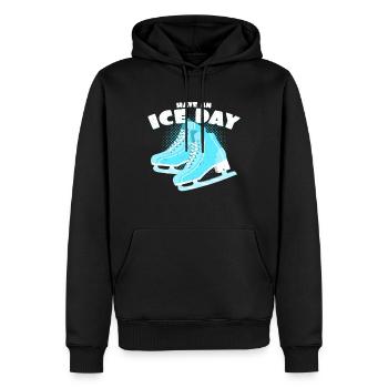 Have An Ice Day | Eiskunstlauf Wortspiel Geschenk - Männer Premium Bio Hoodie - Schwarz - Vorne - Nico (187cm)