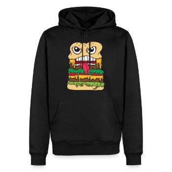 Essen Food Pizza Fastfood Brainfood Ernährung cook - Männer Premium Bio Hoodie - Schwarz - Vorne - Nico (187cm)