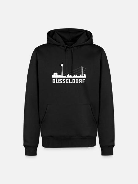 Dusseldorf skyline - Men’s Premium Organic Hoodie - black
