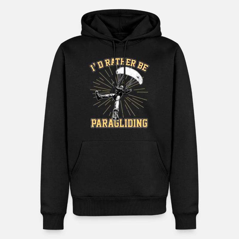 Paragleiter Gleitschirm - Männer Premium Bio Hoodie - Schwarz