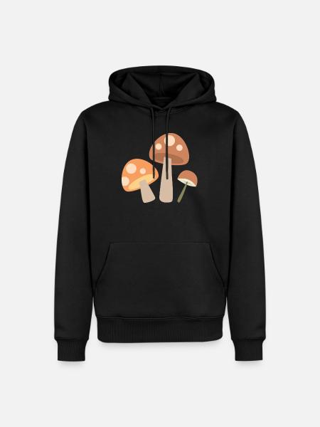 Mushroom - Men’s Premium Organic Hoodie - black