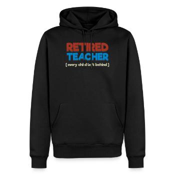 Pensionierter Lehrer - Männer Premium Bio Hoodie - Schwarz - Vorne - Nico (187cm)