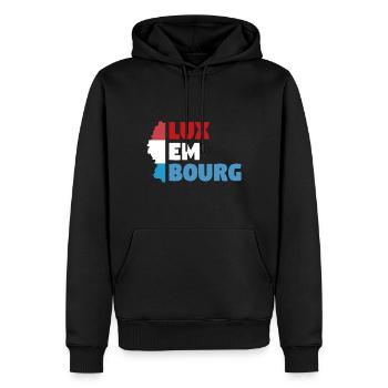 Luxembourg - Sweat à capuche Premium bio Homme - noir - Devant - Nico (187cm)