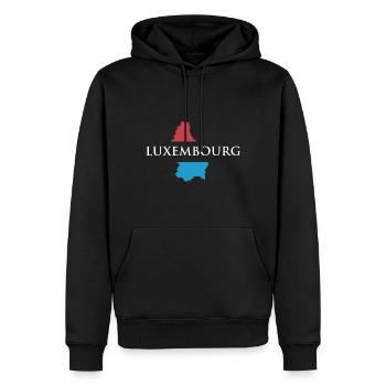Luxembourg - Sweat à capuche Premium bio Homme - noir - Devant - Nico (187cm)