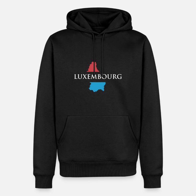 Luxembourg - Sweat à capuche Premium bio Homme - noir