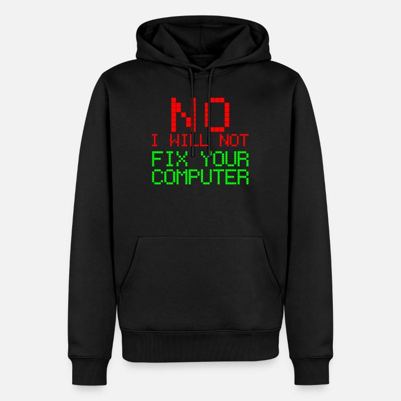 Informatique Software Engineer Programmer Code - Sweat à capuche Premium bio Homme - noir