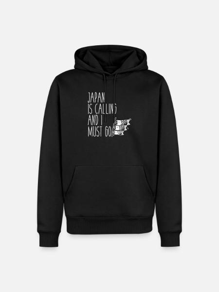 Wielka Japonia Calling Shirt & Gift - Ekologiczna męska bluza z kapturem Premium - czarny