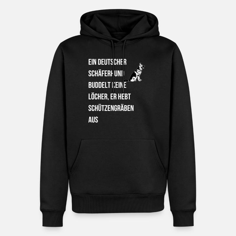 Ein deutscher Schaeferhund - Männer Premium Bio Hoodie - Schwarz