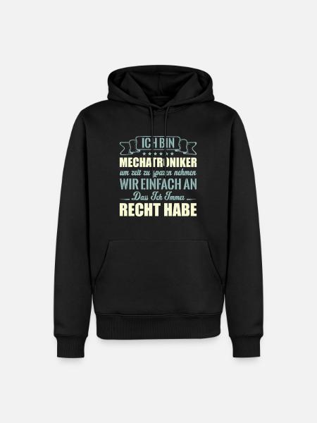 Mechatroniker Mechatronik KFz Mechaniker Autos - Männer Premium Bio Hoodie - Schwarz