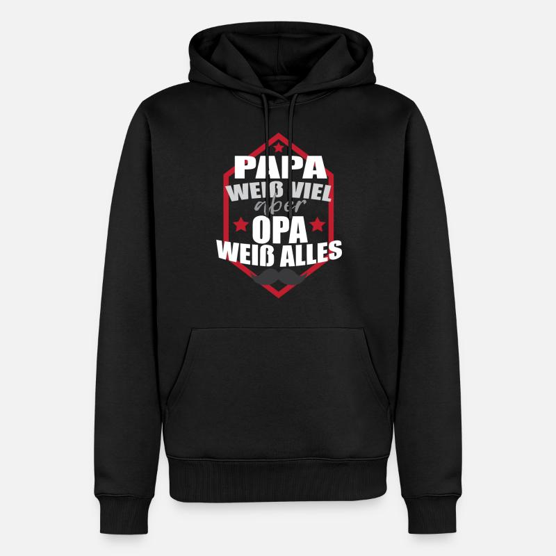 Lustiges Papa Opa Geschenk - Männer Premium Bio Hoodie - Schwarz