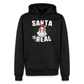 Père Noël est vraiment drôle Noël famille TShirt Noël - Sweat à capuche Premium bio Homme - noir - Devant - Nico (187cm)