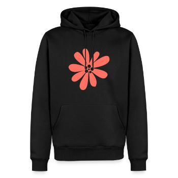fleur - Sweat à capuche Premium bio Homme - noir - Devant - Nico (187cm)