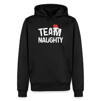 Team Frech passende Weihnachtspaare Kostüm Te - Männer Premium Bio Hoodie - Schwarz - Vorne - Nico (187cm)