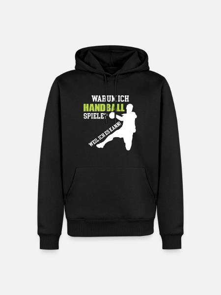Handballer - Männer Premium Bio Hoodie - Schwarz