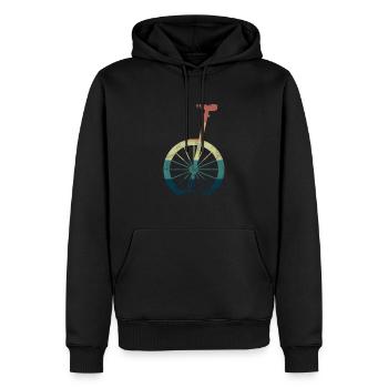 Einrad Fahrer Artist Hochrad Künstler Geschenk - Männer Premium Bio Hoodie - Schwarz - Vorne - Nico (187cm)