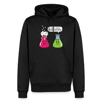 Chimie Biologie Chimie Cadeau de Réagir - Sweat à capuche Premium bio Homme - noir - Devant - Nico (187cm)