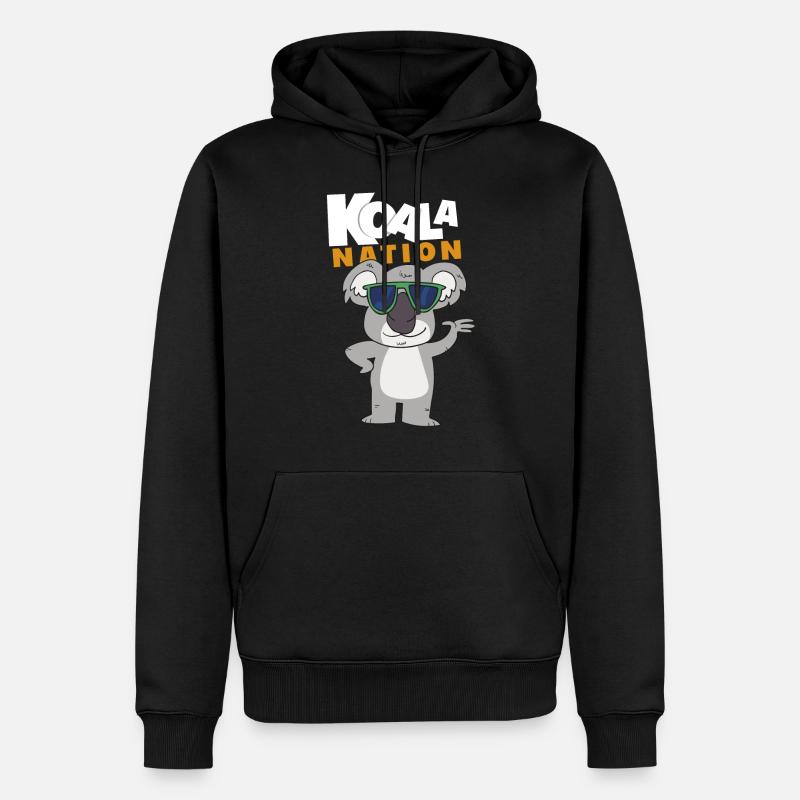 koala - Sweat à capuche Premium bio Homme - noir