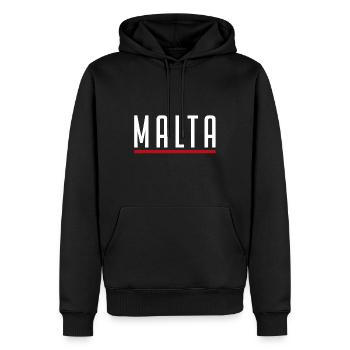 Malta - Männer Premium Bio Hoodie - Schwarz - Vorne - Nico (187cm)
