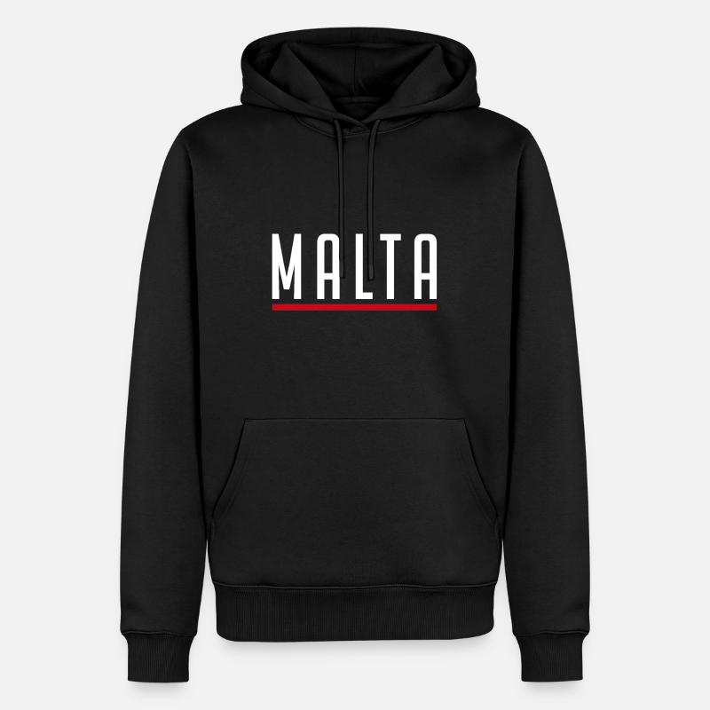 Malte - Sweat à capuche Premium bio Homme - noir