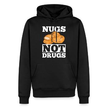 Nugs Not Drugs Gift T-shirts minimalistes drôles - Sweat à capuche Premium bio Homme - noir - Devant - Nico (187cm)