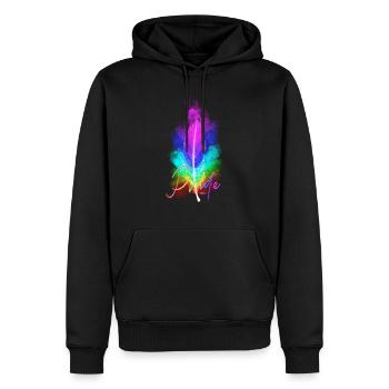 Gay Pride Rainbow Unice Feather lgbt - Männer Premium Bio Hoodie - Schwarz - Vorne - Nico (187cm)