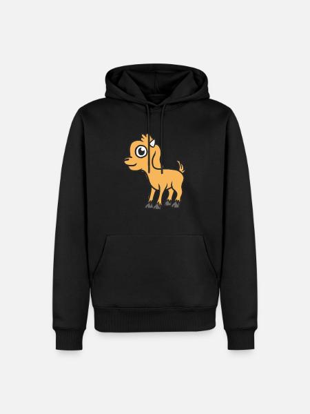 Baby Ziege - Männer Premium Bio Hoodie - Schwarz