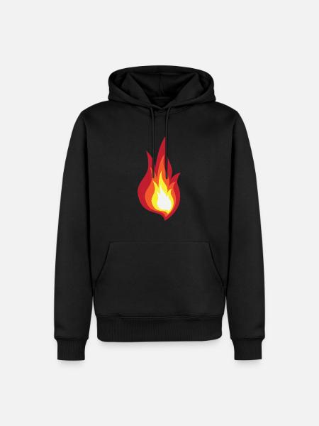 Fire costume flame - it lights fireworks - Men’s Premium Organic Hoodie - black