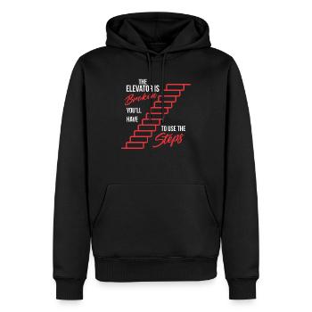 Anonyme Alkoholiker Der Aufzug ist kaputt Genesung - Männer Premium Bio Hoodie - Schwarz - Vorne - Nico (187cm)