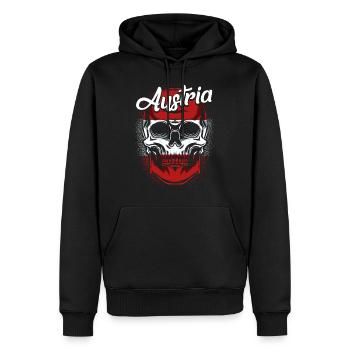 Autriche - Sweat à capuche Premium bio Homme - noir - Devant - Nico (187cm)